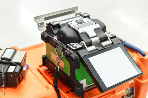 Obraz na płótnie fiber optic cable splice machine w salonie