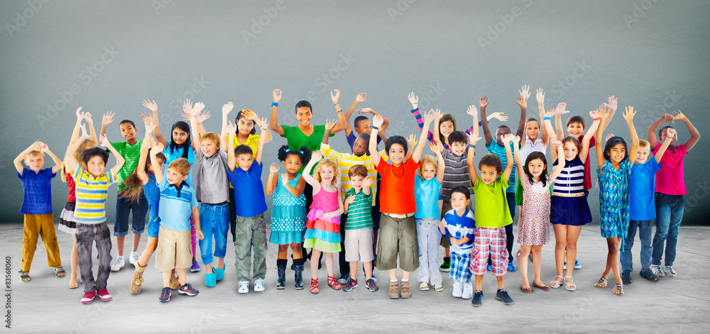Obraz premium Children Kids Childhood Friendship Happiness Diversity Concept