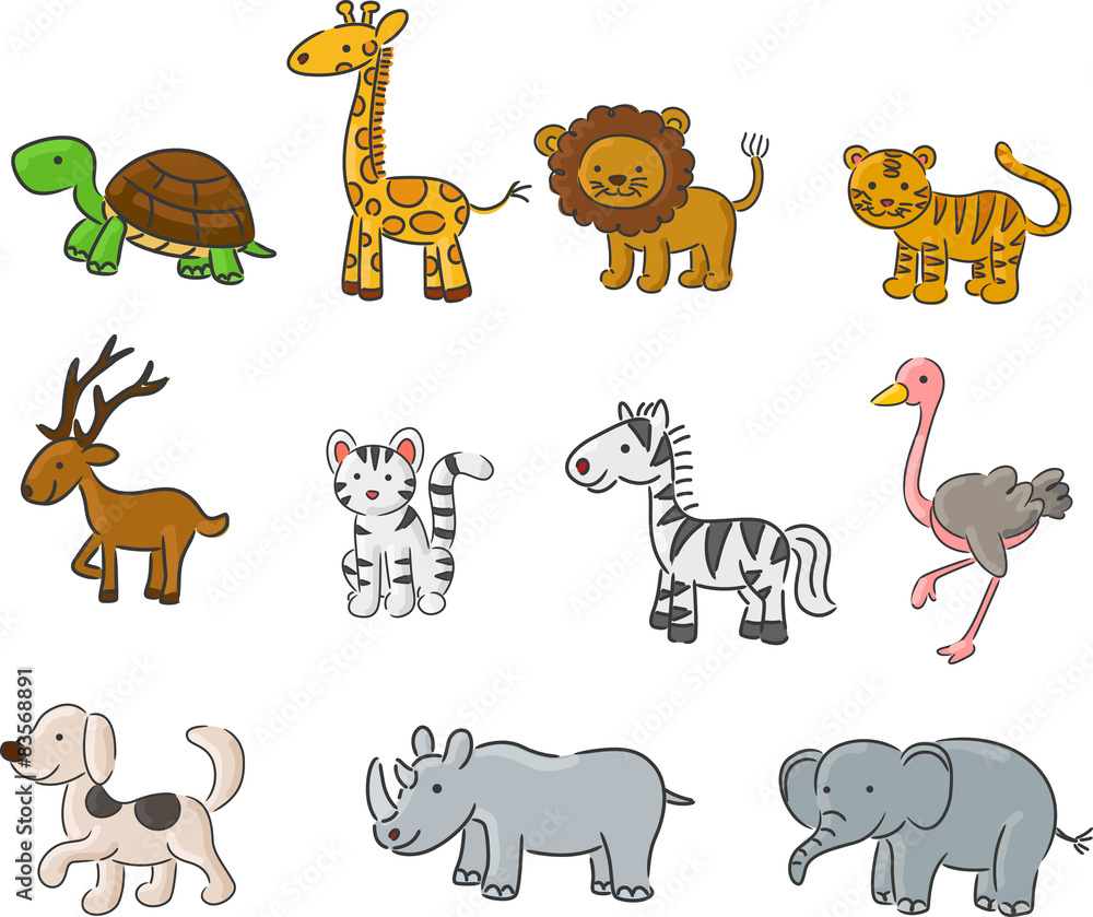 Obraz premium Collection of animals