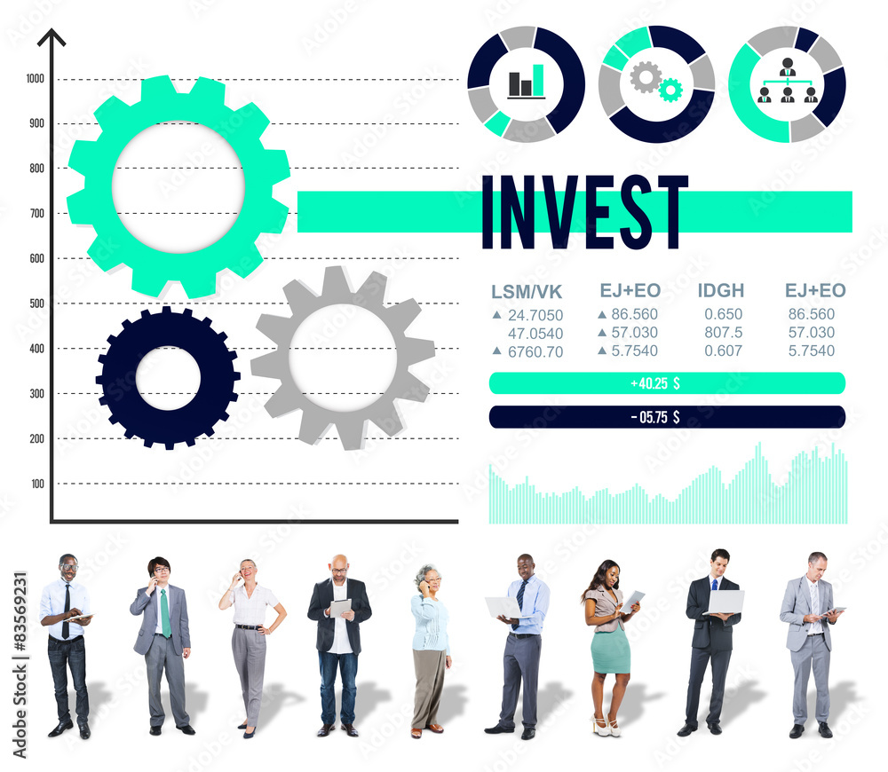 Invest Financial Money Economy Expenditures Concept Invest Financial Money Economy Expenditures Concept