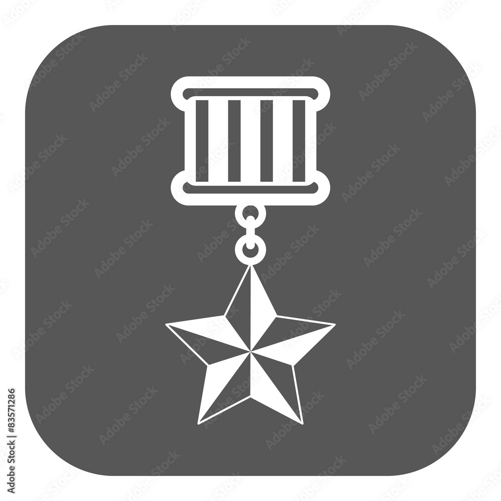 The medal icon. honor symbol. Flat The medal icon. honor symbol. Flat