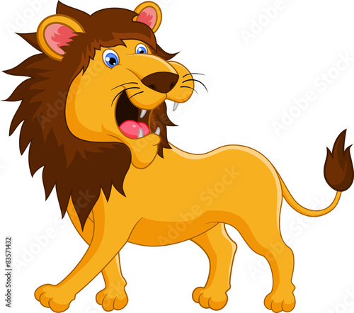 Fototapeta Naklejka Na Ścianę i Meble -  Lion cartoon roaring