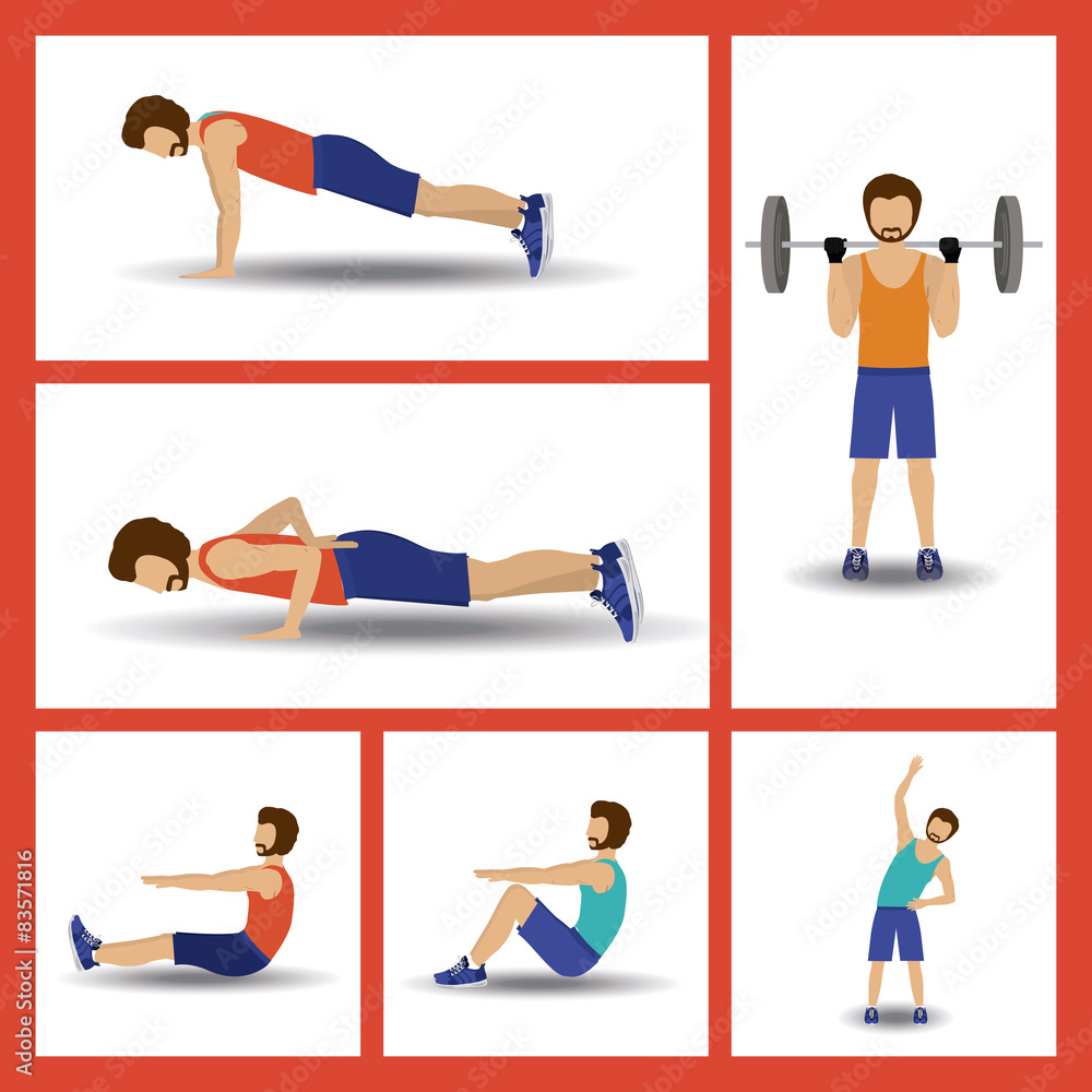 Naklejka premium healthy lifestyle design