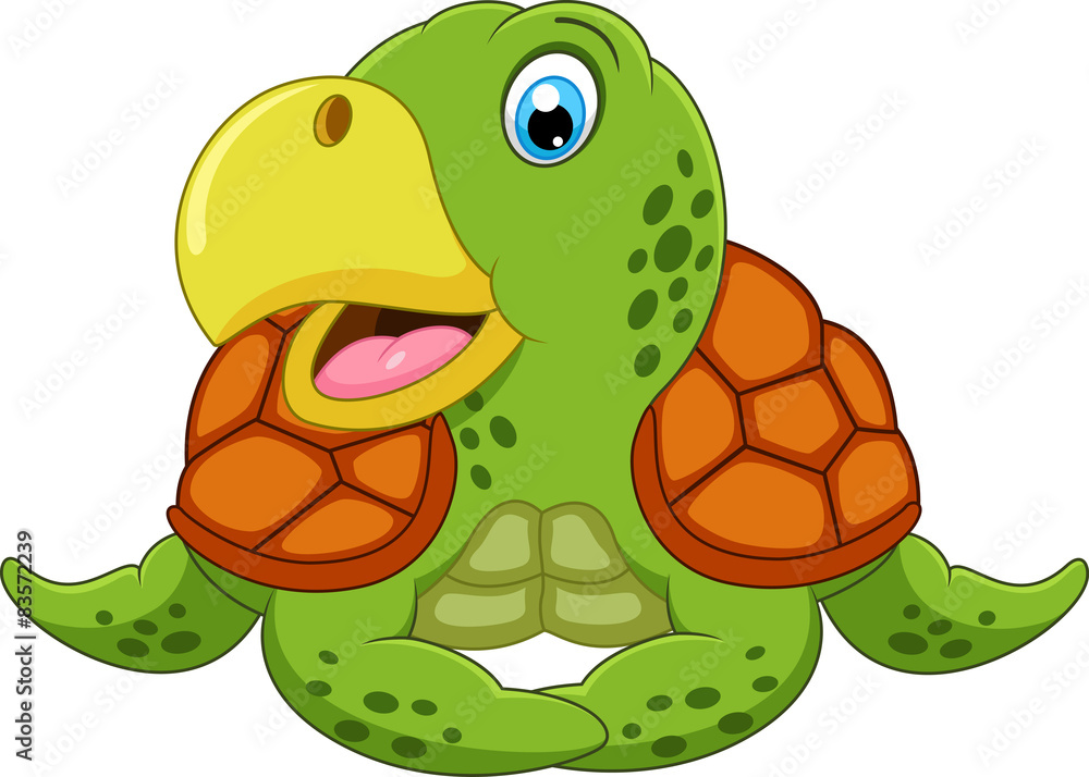 Fototapeta premium Cute turtle cartoon