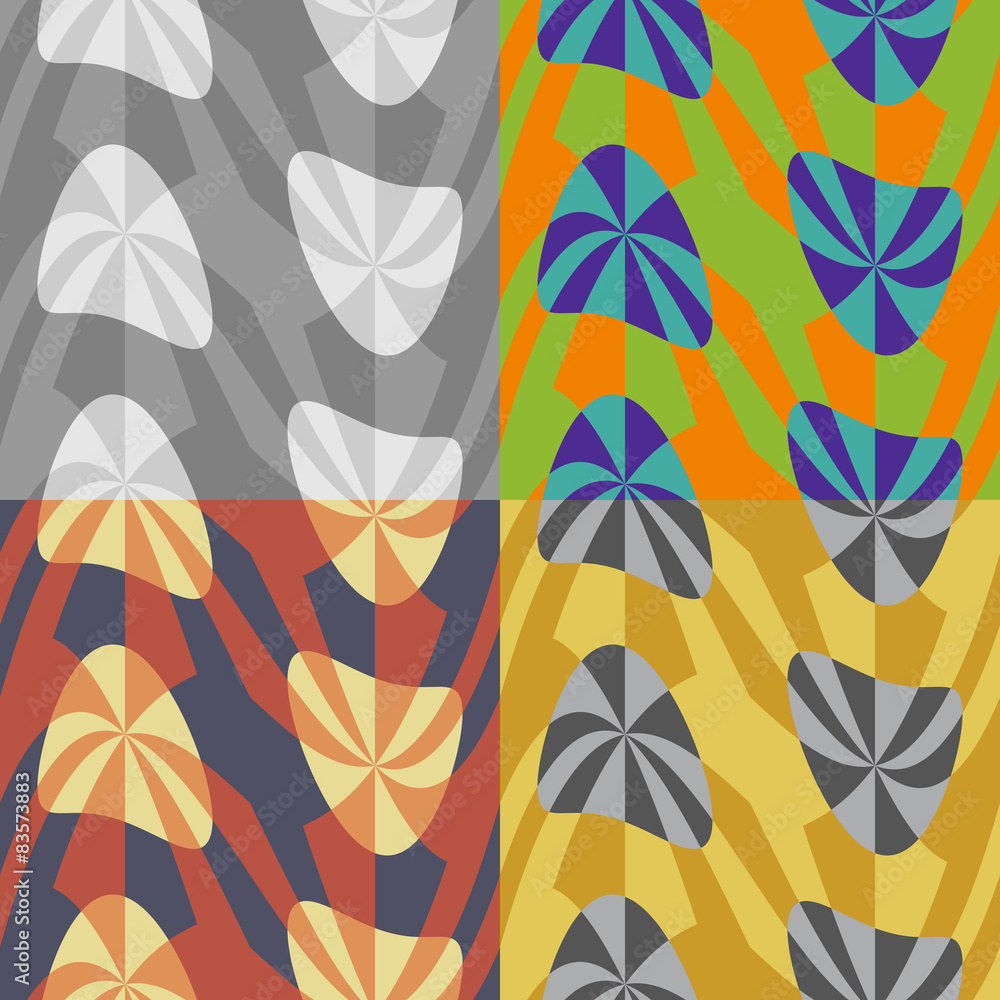 Set color of seamless abstract patterns Set color of seamless abstract patterns