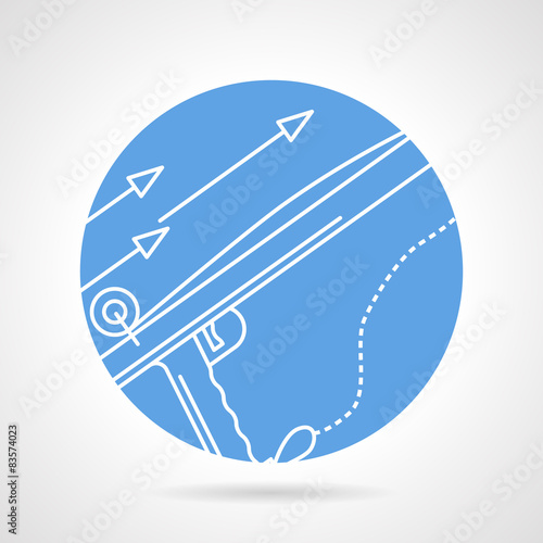 Harpoon blue round vector icon