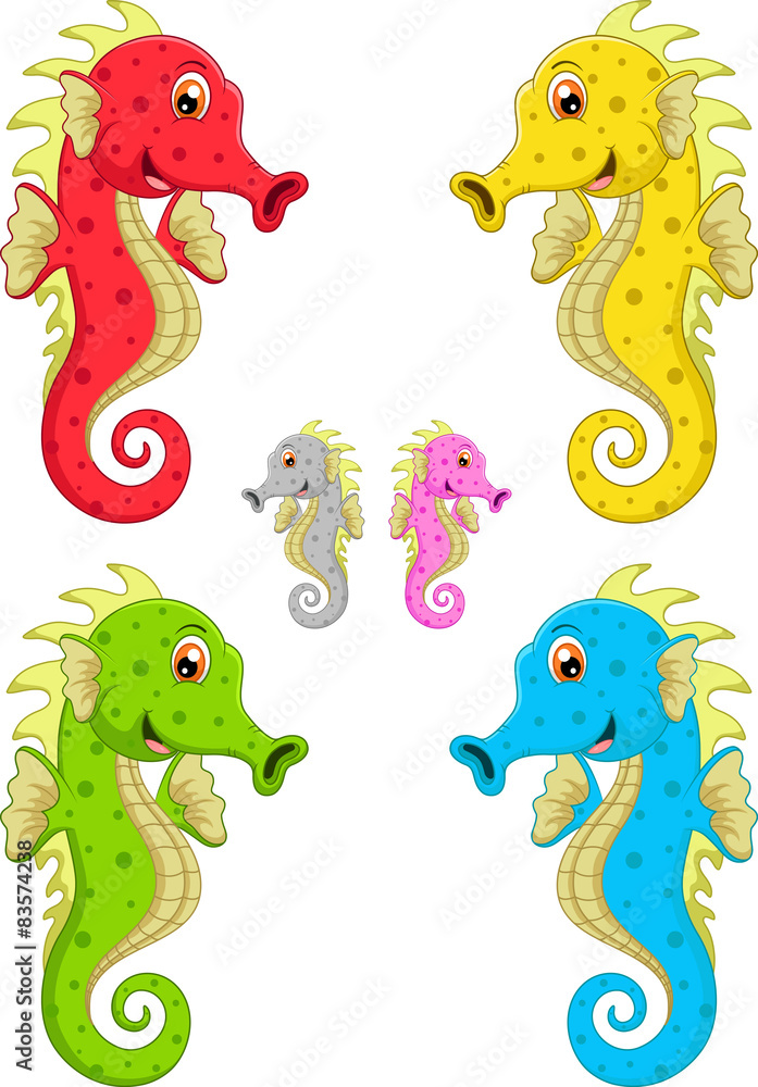 Obraz premium Sea horse cartoon