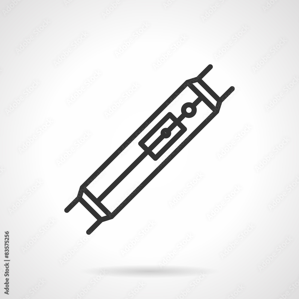 Diode black line vector icon Diode black line vector icon