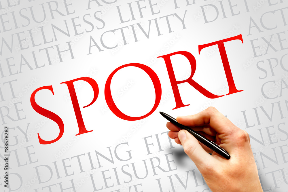 SPORT word cloud, fitness, health concept SPORT word cloud, fitness, health concept