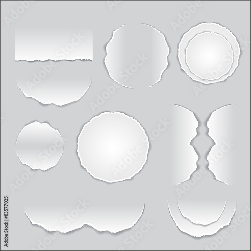 Torn paper shadow, background. EPS10-vector stock