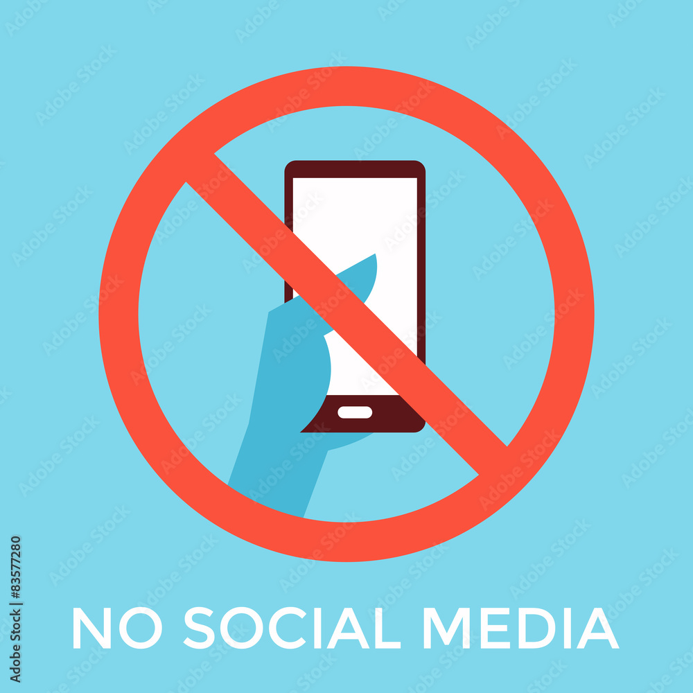 No social media sign Stock Vector Adobe Stock