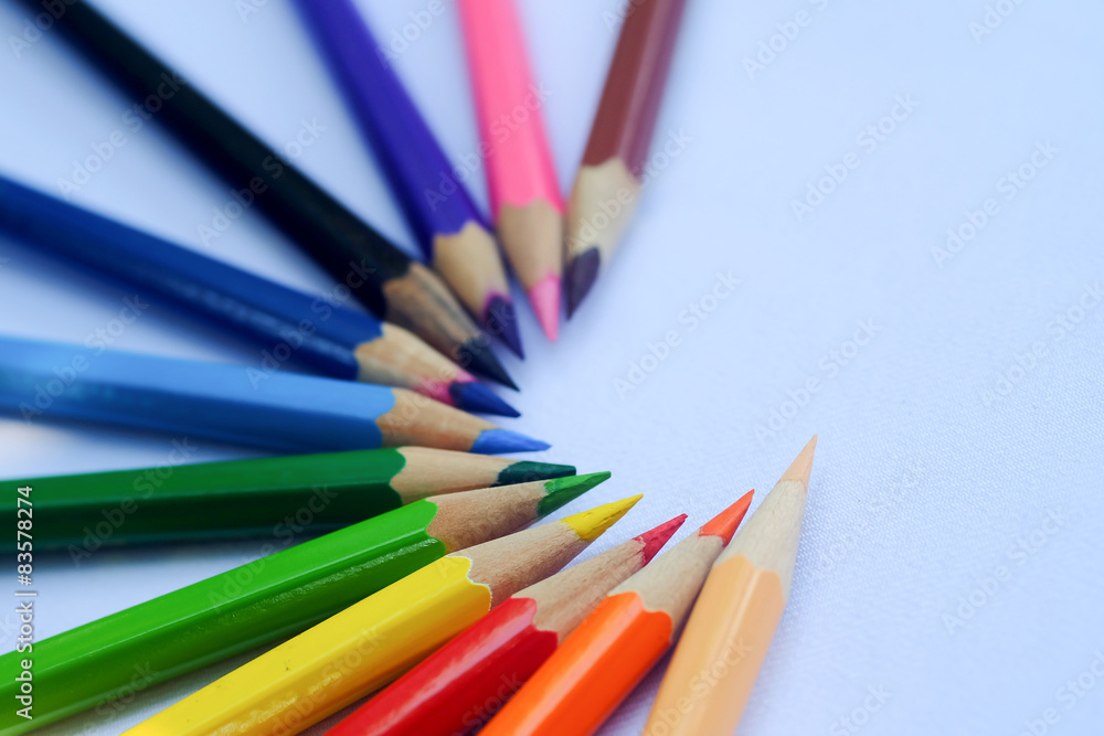 Fototapeta premium many different colored pencils