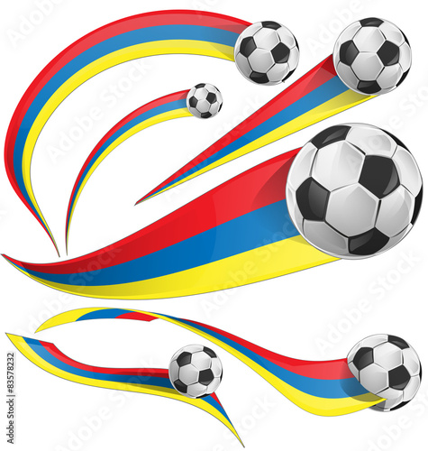 colombia background with soccer ball