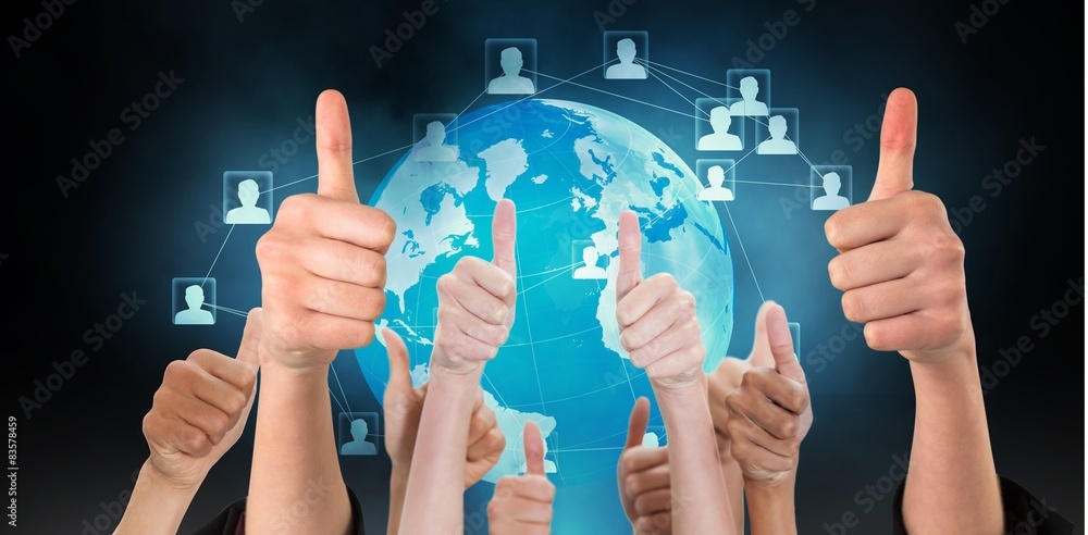 Composite image of hands showing thumbs up Composite image of hands showing thumbs up