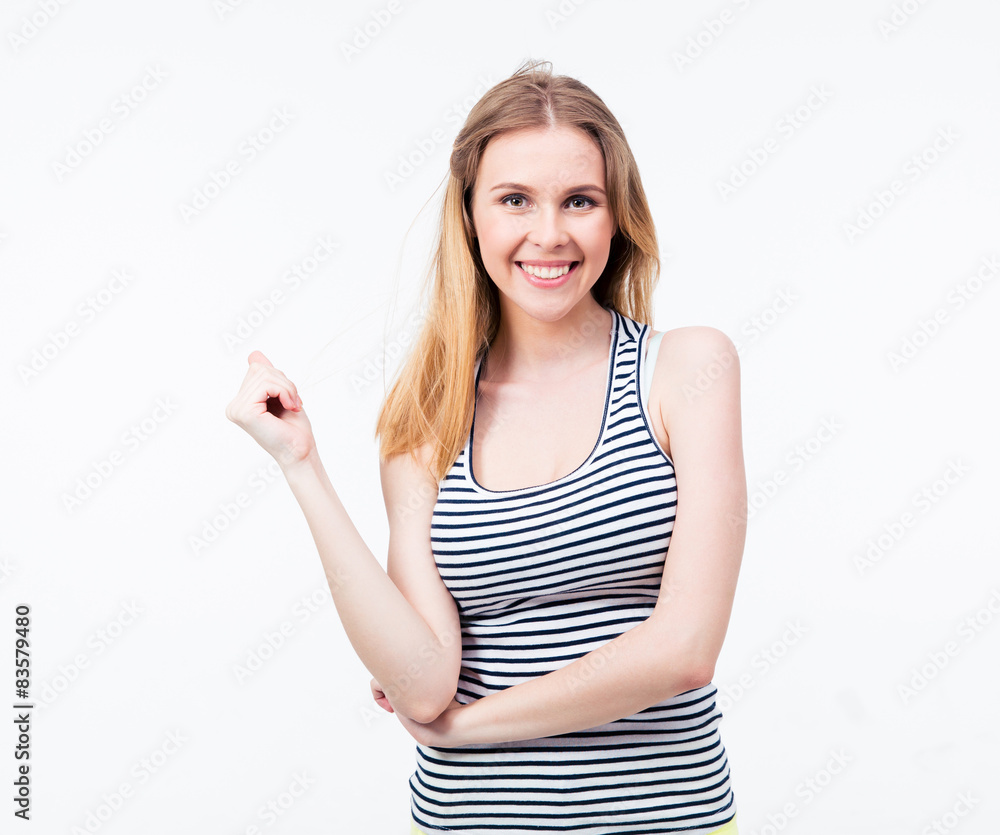 Obraz premium Portrait of a smiling charming woman
