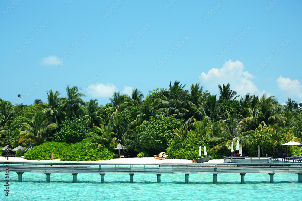 Beautiful view of beach of island in resort
