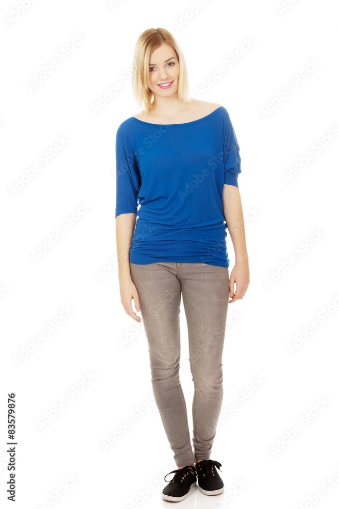 Fototapeta premium Casual woman smiling.