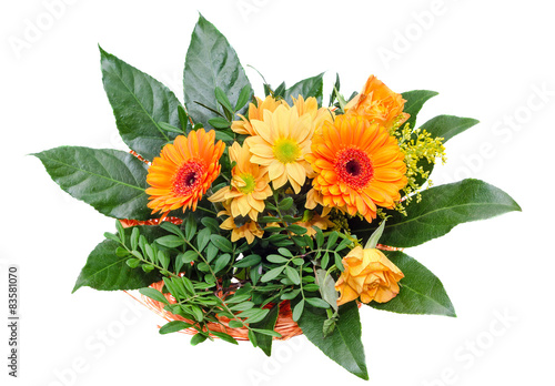 Fototapeta Naklejka Na Ścianę i Meble -  Orange Chrysanthemums flowers, mums,  bouquet.