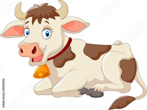 Cartoon happy cow