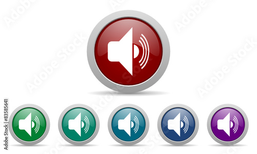 audio vector web icon set