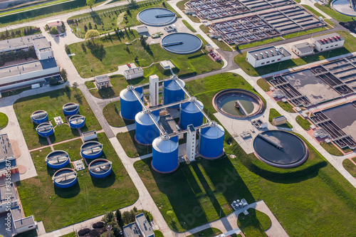aerial view of sewage treatment plant © mariusz szczygieł
