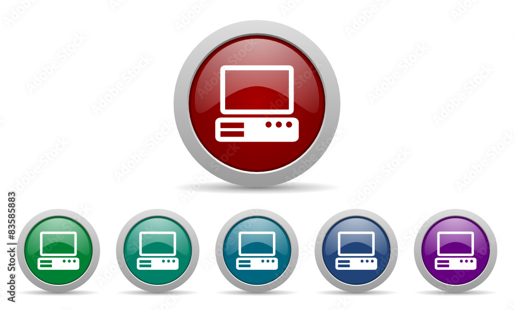 computer vector web icon set computer vector web icon set