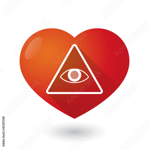 Heart icon with an all seeing eye