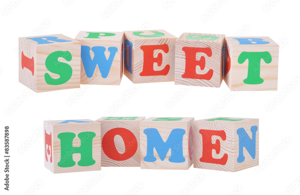 wooden cubes isolated on white background wooden cubes isolated on white background