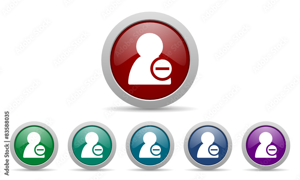 remove contact vector web icons set remove contact vector web icons set