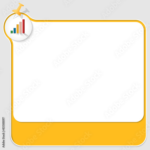 yellow text box with pushpin and graph