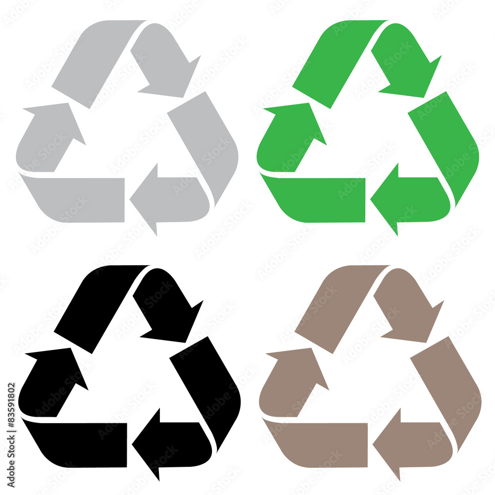 Obraz premium Recycle sign isolated on white background