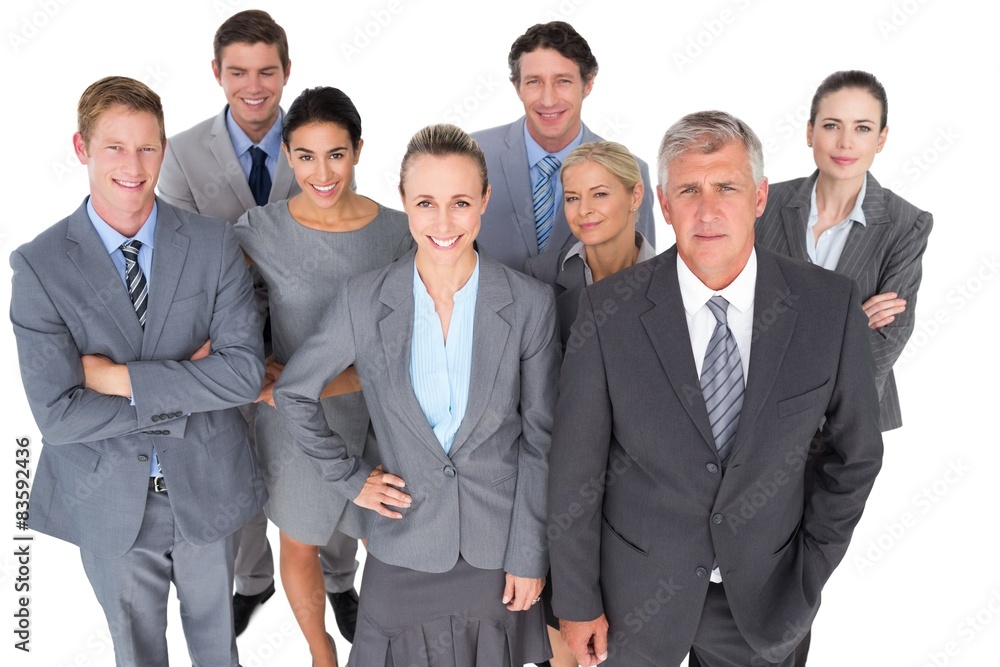 Smiling business people smiling at camera Smiling business people smiling at camera