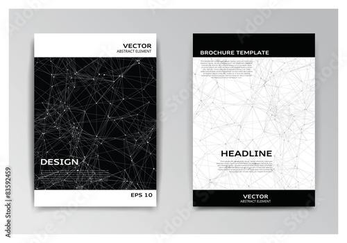 Template of brochure with abstract elements