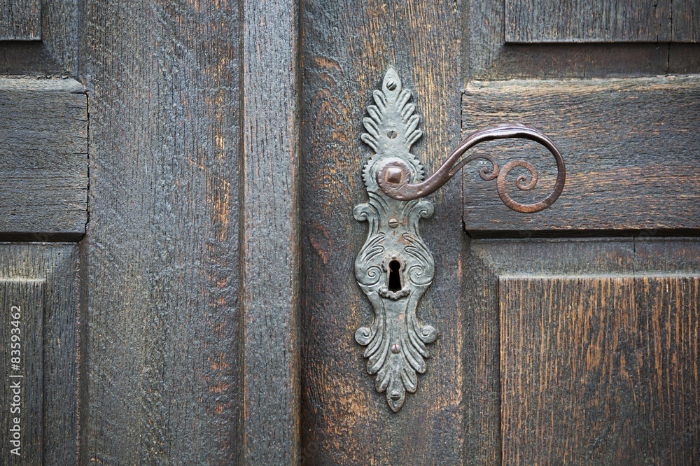 Obraz premium decorative antique door handle