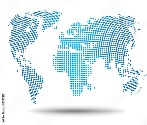 Dotted world map