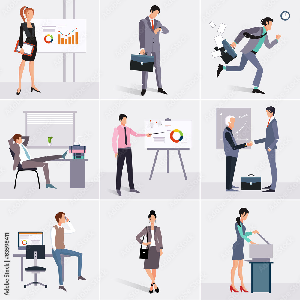Business process infographics elements. Business process infographics elements.