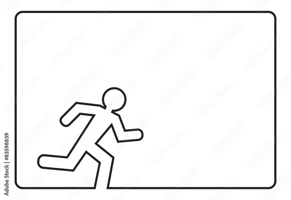 running man outline background running man outline background