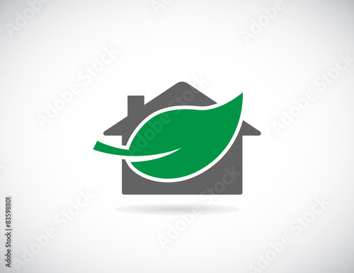 house green leaf icon concept