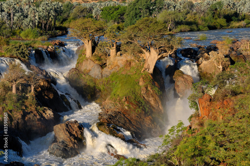 Epupa waterfalls in on the border of Angola and Namibia photo