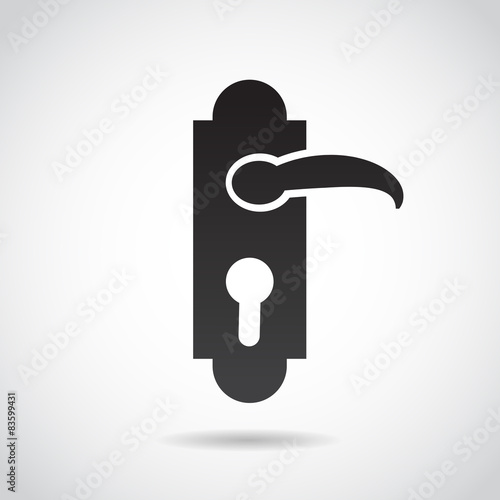Door handle vector icon.