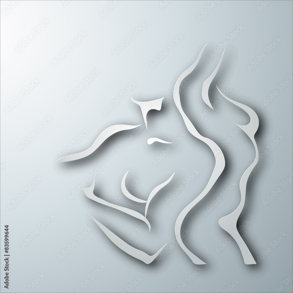 Fototapeta premium Woman and man torso.