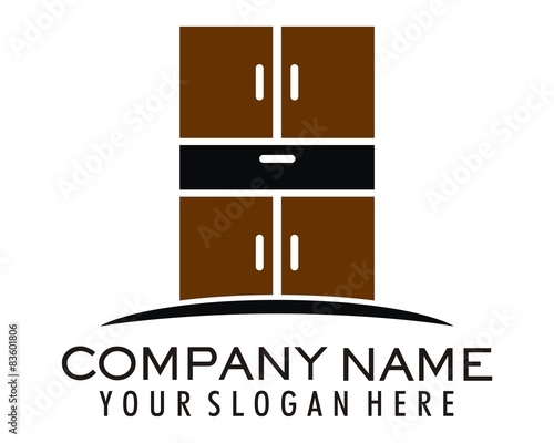 wooden furniture logo image vector