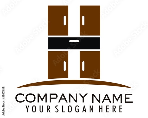 wooden furniture logo image vector