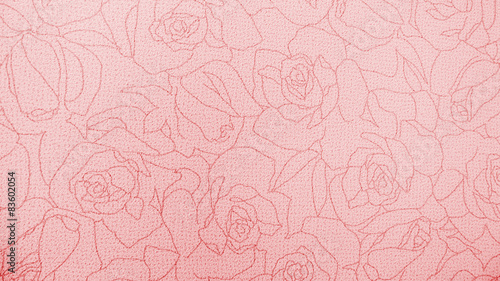 Retro Pink Rose Pattern Fabric Background Texture