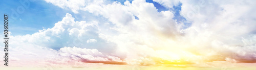 Canvas Print Colorful sky and clouds