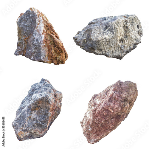 big granite rock stones, isolated