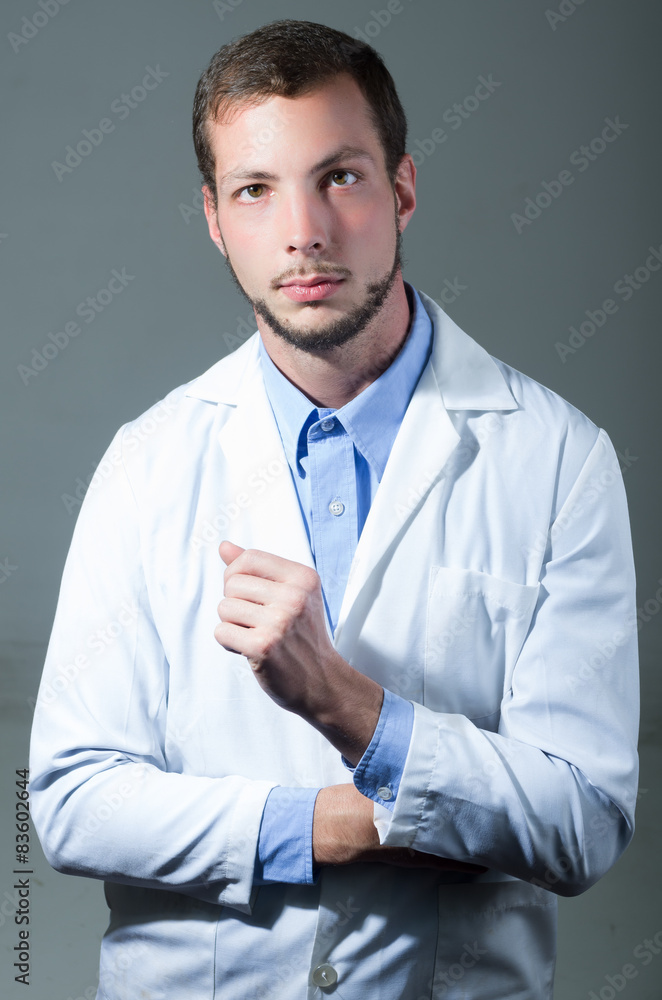 Closeup portrait of handsome young doctor Closeup portrait of handsome young doctor