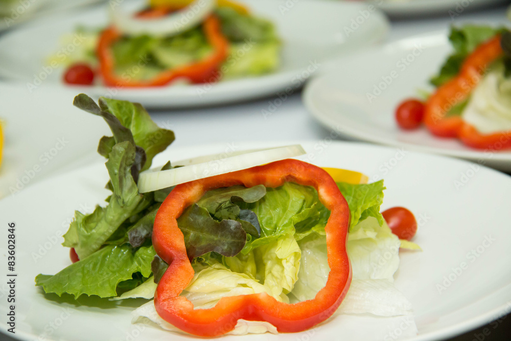 Healthy food fresh vegetable salad closeup Healthy food fresh vegetable salad closeup