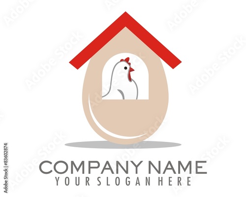 chicken livestock garden logo image vector