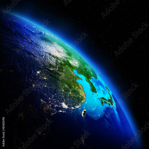 Fototapeta Naklejka Na Ścianę i Meble -  Planet night map